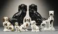 Seven Ceramic Staffordshiretype Spaniels