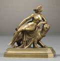 Giltbronze Figure of a Nude Woman atop a Leopard