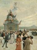 Mariano Alonso Prez Spanish 18571930 Allegorical View of a Bastille Day Parade