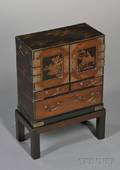 Japanese Lacquer and Metalmounted Dressing Table Cabinet