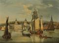 Manner of Lt Thomas Yates RN British c 17601796 River Traffic Off Greenwich Hospital
