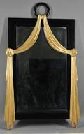 Art Decostyle Ebonized and Parcelgilt Mirror