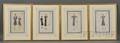 Lot of Four Framed Fashion Plates