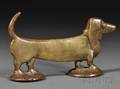 Giltbronze Dachshund Boot Scraper
