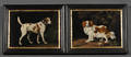 Lot of Two Paintings of Dogs British School 20th Century