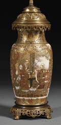 Satsuma Vase Mounted as a Lamp
