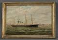 Parker George Parker Greenwood British 18501904 Ocean Liner at Anchor perhaps in the River Mersey