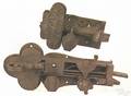 Two Continental wrought iron latches late 17thearly 18th c