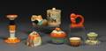 Eight Assorted Clarice Cliff Pottery Items