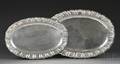 Two Mexican Silver Serving Trays