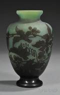 Galle Cameo Glass Vase