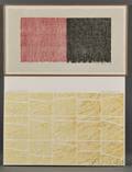 Jane Marie Logemann American b 1942 Lot of Two Prints Untitled Red  White and Sand