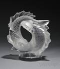 Lalique Double Fish Sculpture