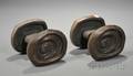 Pair of Studio Cast Bronze Door Handles