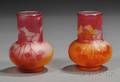 Two Galle Cameo Glass Vases