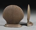 Pair of Tiffany Studios Seashell Bookends
