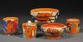 Five Clarice Cliff Fantasque Ware Pottery Items