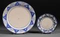Two Dedham Pottery Decorated Moth Pattern Plates