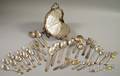 Group of Silver and Silverplated Flatware and a Silverplated Serving Piece