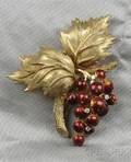 18kt Gold and Enamel Brooch