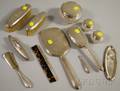 Tenpiece William B Kerr Sterling Silver Dresser Set