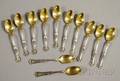 Twelve Gorham Buttercup Pattern Sterling Silver Demitasse Spoons