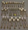Thirtyseven Sterling Silver Forks and Teaspoons