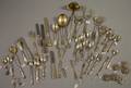 Approximately Fortyfive Assorted Mostly Sterling Silver Flatware and Serving Items