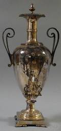 Large Antique Silverplated Hot Water Urn