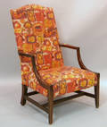 Federalstyle Upholstered Mahogany Lolling Chair