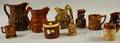 Ten Rockingham and Glazed Ceramic Items