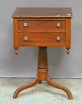 Late Federal Mahogany Twodrawer Work Stand