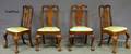 Set of Six Chippendalestyle Carved Mahogany Dining Chairs