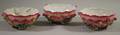 Set of Three Chinese Porcelain Lotus Lily Blossomform Bowls