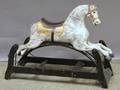 Painted Late 19th Century Carved Wood Gliding Horse