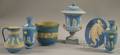 Six Wedgwood Mostly Light Blue Jasper Dip Items