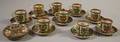 Set of Chinese Export Porcelain Rose Medallion Demitasse Cups and Saucers