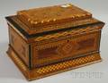 Parquetrydecorated Wooden Jewelry Box