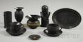 Ten Wedgwood Black Basalt Items