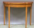 Federalstyle Inlaid Mahogany and Mahogany Veneer Swellfront Card Table