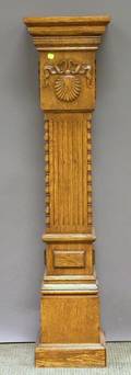 Late Victorian Carved Oak Newell PostPedestal