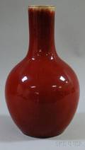 Chinese Oxblood Glazed Porcelain Vase