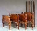 Pair of Classical Mahogany Twin Beds with Rails