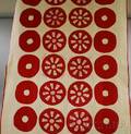 Red and White Pieced and Embroidered Cotton Friendship Quilt