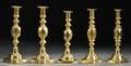 Five Brass Candlesticks