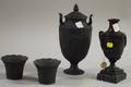 Four Wedgwood Black Basalt Items
