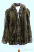 Ladys Short Green Fur Jacket