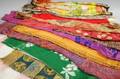 Nine Womens Vintage Silk and Printed Scarves a Woven Wool Shawl and Scarf