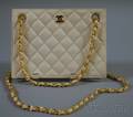 Chanel Cream Quilted Lambskin Handbag