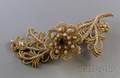 Antique Seed Pearl and Paste Flower Brooch